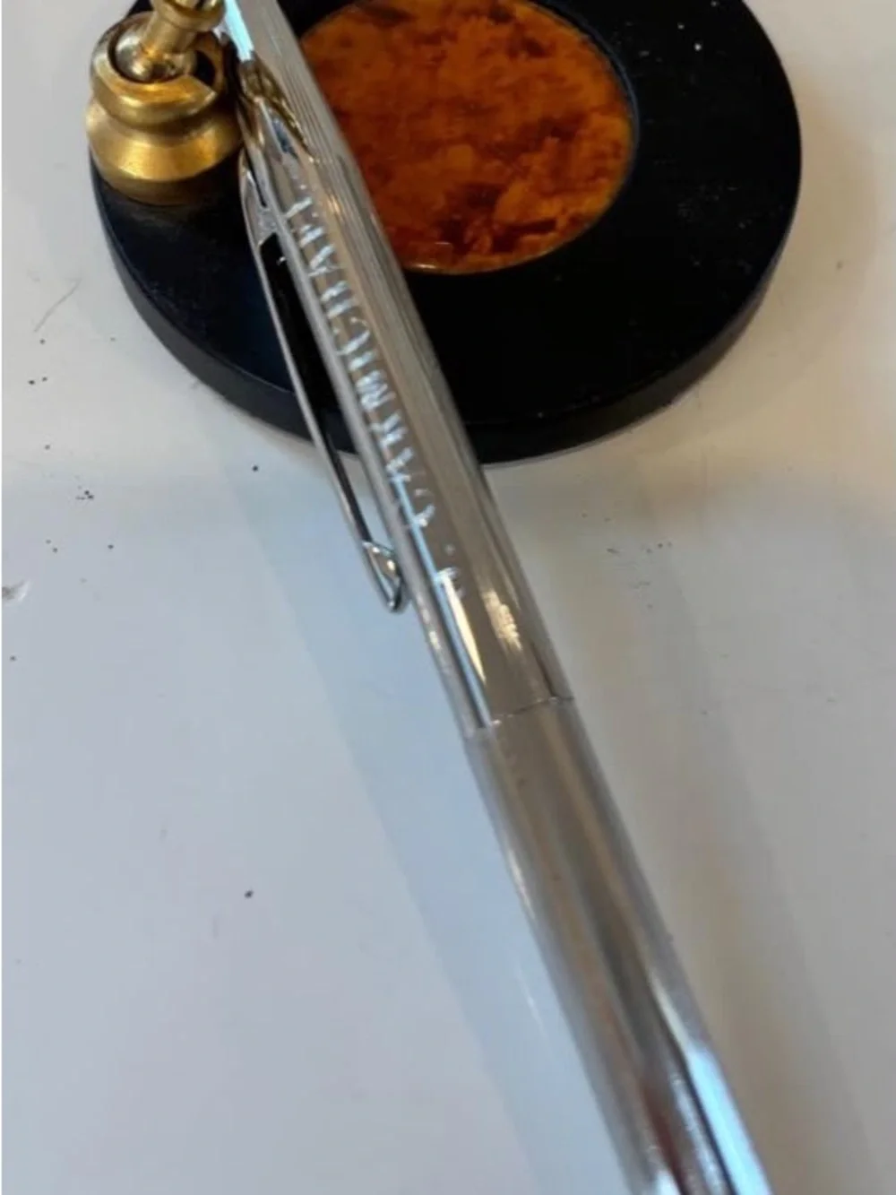 Cross Swivel Desk Pen Set with Black Base and Faux Tortoise Inlay